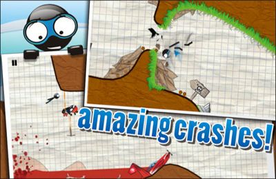 Gameplay screenshots of the Wingsuit Stickman for iPad, iPhone or iPod.