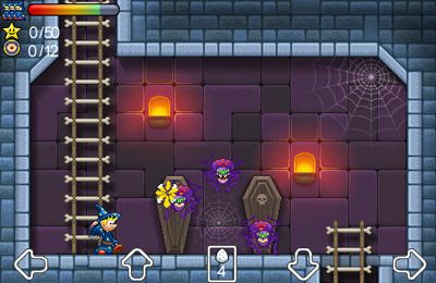 Gameplay screenshots of the Wizzley Presto and the Vampire's Tomb for iPad, iPhone or iPod.
