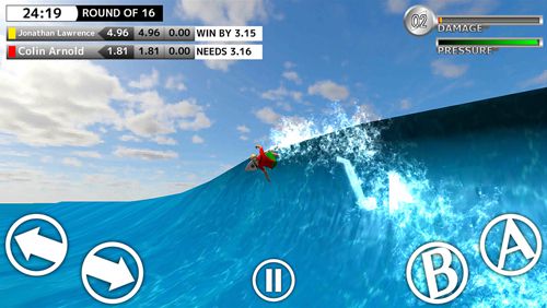 Gameplay screenshots of the World surf tour for iPad, iPhone or iPod.