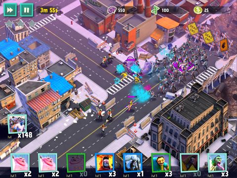 Gameplay screenshots of the World zombination for iPad, iPhone or iPod.