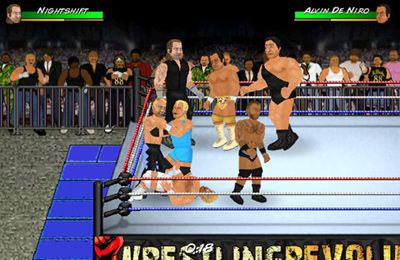 Gameplay screenshots of the Wrestling Revolution for iPad, iPhone or iPod.