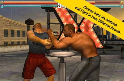 Gameplay screenshots of the XARM Extreme Arm Wrestling for iPad, iPhone or iPod.