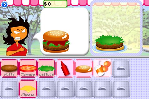 Gameplay screenshots of the Yummy burgers for iPad, iPhone or iPod.