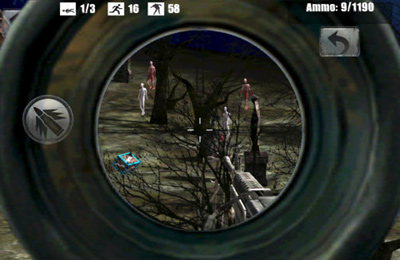 Gameplay screenshots of the Zombie Air Sniper for iPad, iPhone or iPod.