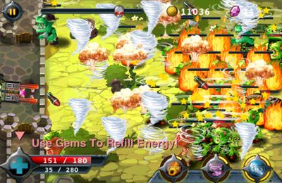 Gameplay screenshots of the Zombie battle for iPad, iPhone or iPod.