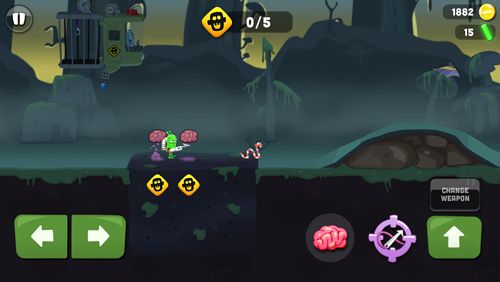 Gameplay screenshots of the Zombie catchers for iPad, iPhone or iPod.