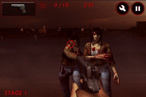Gameplay screenshots of the Zombie city for iPad, iPhone or iPod.