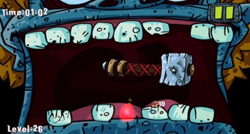 Gameplay screenshots of the Zombie dentist for iPad, iPhone or iPod.