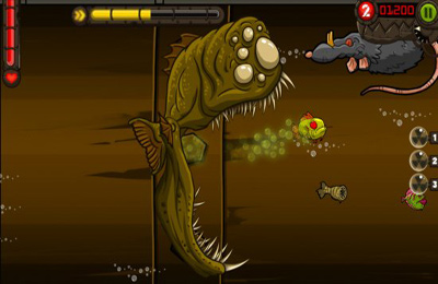 Gameplay screenshots of the Zombie Fish Tank for iPad, iPhone or iPod.