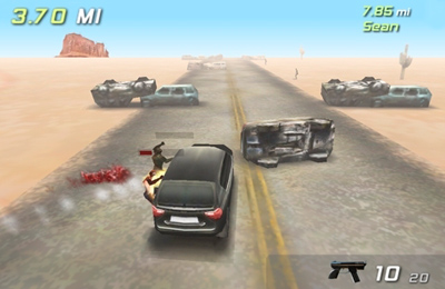 Gameplay screenshots of the Zombie highway for iPad, iPhone or iPod.