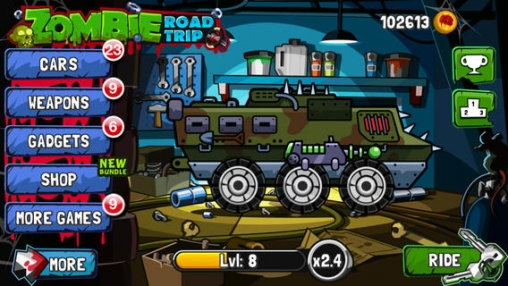 Gameplay screenshots of the Zombie Road Trip for iPad, iPhone or iPod.