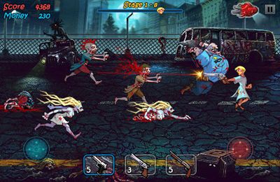 Gameplay screenshots of the Zombie Shock for iPad, iPhone or iPod.