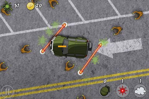 Gameplay screenshots of the Zombie splat for iPad, iPhone or iPod.