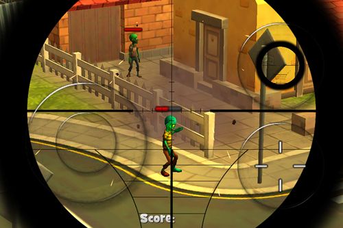 Gameplay screenshots of the Zombie town: Sniper shooting for iPad, iPhone or iPod.
