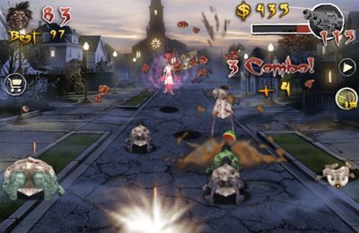 Gameplay screenshots of the Zombie Wave for iPad, iPhone or iPod.