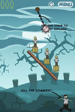 Gameplay screenshots of the Zombie zone for iPad, iPhone or iPod.