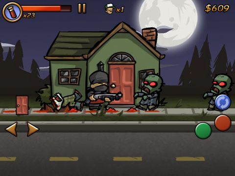 Gameplay screenshots of the Zombieville USA for iPad, iPhone or iPod.