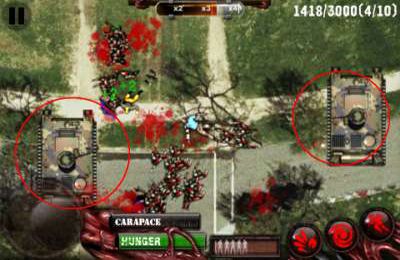 Gameplay screenshots of the Zombilution for iPad, iPhone or iPod.