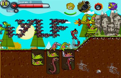 Gameplay screenshots of the Zoombie Digger for iPad, iPhone or iPod.