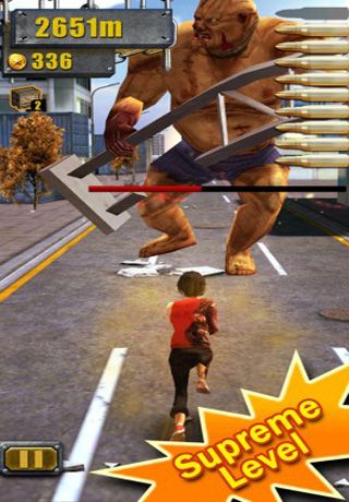 Gameplay screenshots of the 3D City Run Hot for iPad, iPhone or iPod.