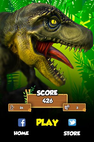 Download app for iOS 3D Dino raptor race, ipa full version.