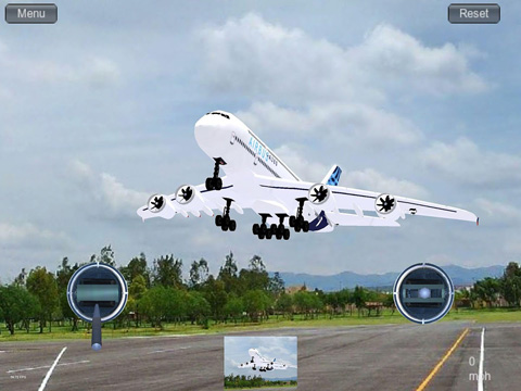 Gameplay screenshots of the Absolute RC plane simulator for iPad, iPhone or iPod.