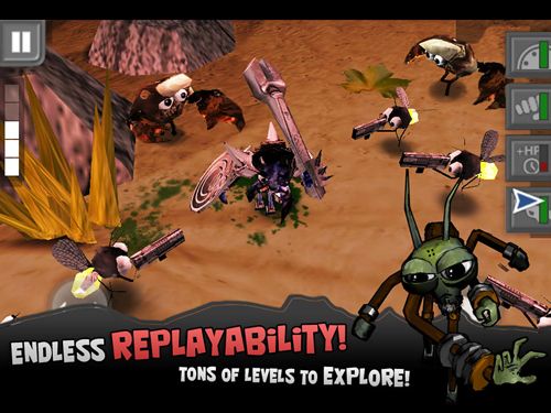 Gameplay screenshots of the Bug heroes: Deluxe for iPad, iPhone or iPod.