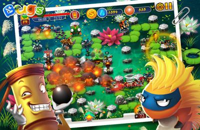 Gameplay screenshots of the Bugs TD for iPad, iPhone or iPod.