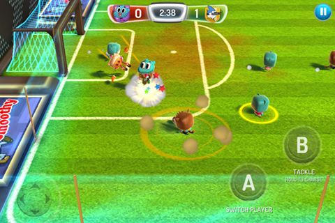 Gameplay screenshots of the Cartoon Network superstar soccer for iPad, iPhone or iPod.