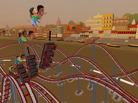 Gameplay screenshots of the Coaster Crazy Deluxe for iPad, iPhone or iPod.