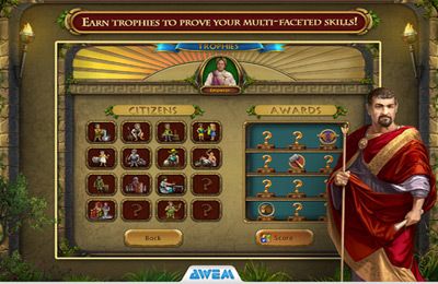 Gameplay screenshots of the Cradle of Rome 2 for iPad, iPhone or iPod.