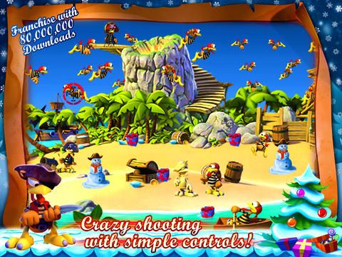 Download app for iOS Crazy Chicken: Pirates - Christmas Edition, ipa full version.