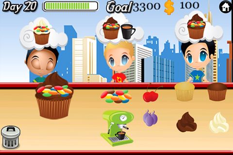 Gameplay screenshots of the Cupcake cafe! for iPad, iPhone or iPod.