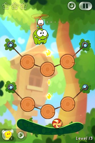 Gameplay screenshots of the Cut the rope 2: Om-Nom's unexpected adventure for iPad, iPhone or iPod.