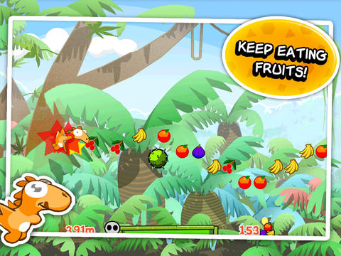Gameplay screenshots of the Dino rush for iPad, iPhone or iPod.