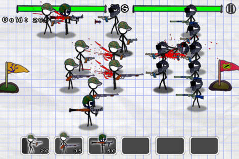 Gameplay screenshots of the Doodle wars: Modern warfare for iPad, iPhone or iPod.