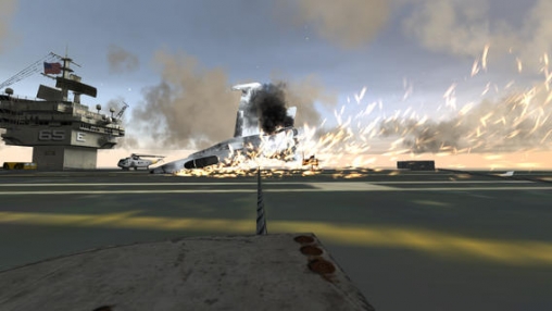 Gameplay screenshots of the F18 Pilot Simulator for iPad, iPhone or iPod.