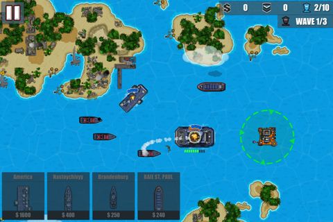 Gameplay screenshots of the Fleet combat 2: Shattered oceans for iPad, iPhone or iPod.
