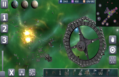 Gameplay screenshots of the Galactic Conflict for iPad, iPhone or iPod.