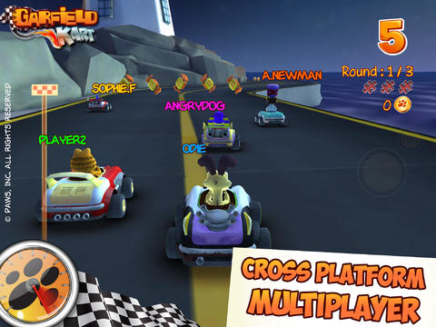 Download app for iOS Garfield Kart, ipa full version.