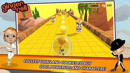 Gameplay screenshots of the Ginger roll for iPad, iPhone or iPod.