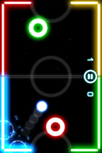 Gameplay screenshots of the Glow hockey 2 for iPad, iPhone or iPod.