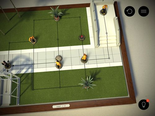 Gameplay screenshots of the Hitman go for iPad, iPhone or iPod.