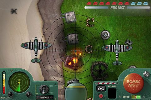 Gameplay screenshots of the iBomber 2 for iPad, iPhone or iPod.