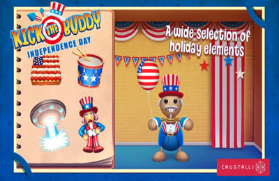 Gameplay screenshots of the Kick the Buddy Independence Day for iPad, iPhone or iPod.