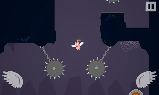 Gameplay screenshots of the Pigs can't fly for iPad, iPhone or iPod.