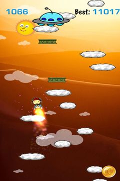 Gameplay screenshots of the Pou Jump for iPad, iPhone or iPod.