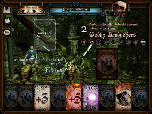 Gameplay screenshots of the Reiner Knizia: Confrontation for iPad, iPhone or iPod.