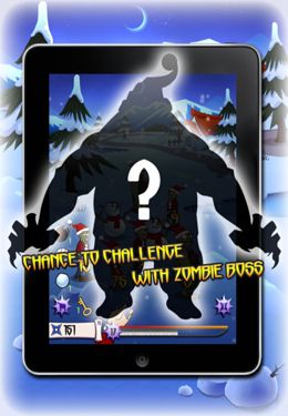 Gameplay screenshots of the Santa Zombies vs Ninja for iPad, iPhone or iPod.