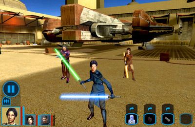 Gameplay screenshots of the Star Wars: Knights of the Old Republic for iPad, iPhone or iPod.